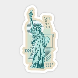 Statue of liberty. Land of the free Sticker